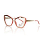 Frankie Morello Chic Butterfly Gold and Coral Eyeglasses