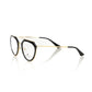 Frankie Morello Aviator-Style Chic Eyeglasses with Gold Accents