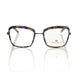 Frankie Morello Chic Blue Havana Square Eyeglasses