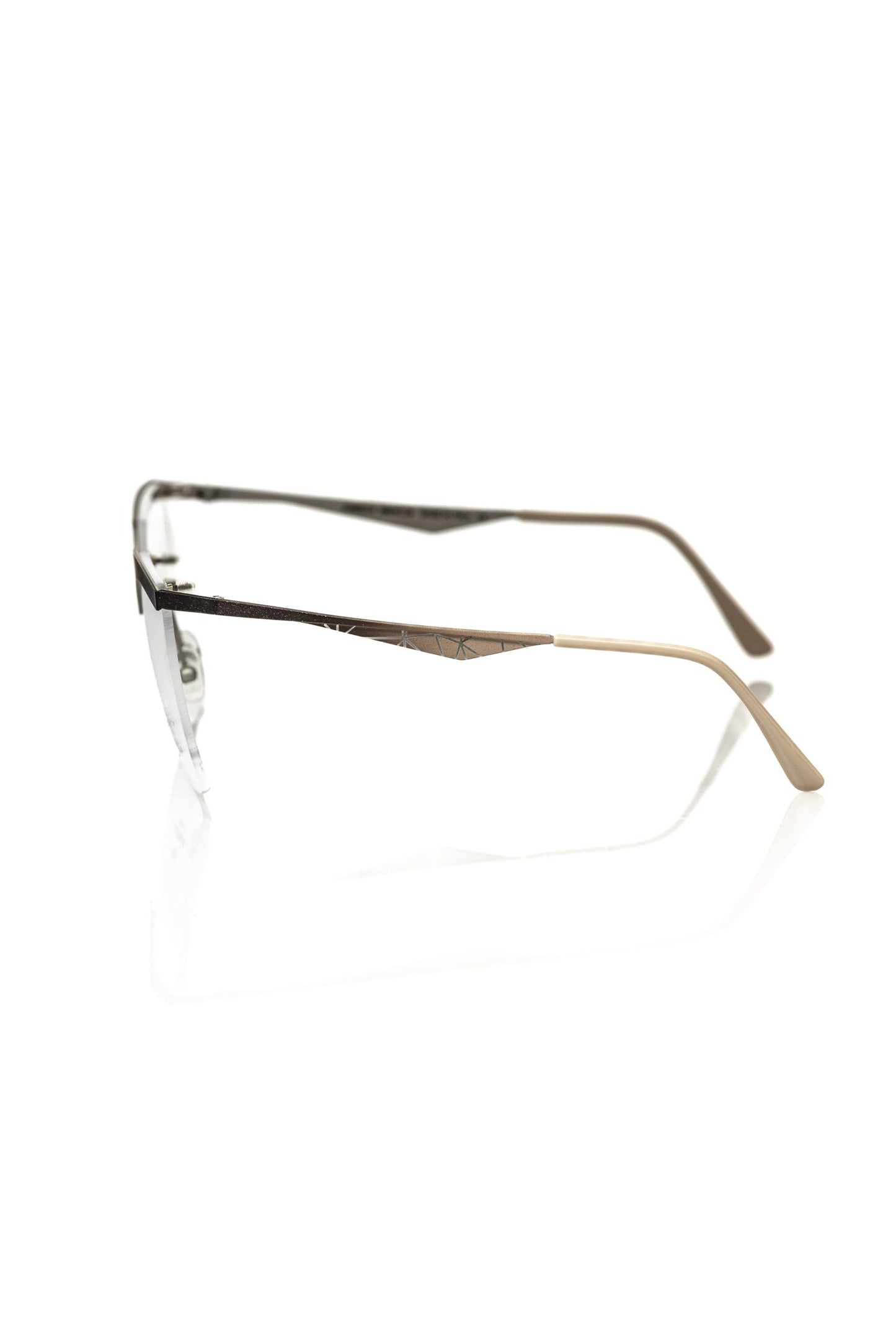 Frankie Morello Glittering Gold Clubmaster Eyeglasses