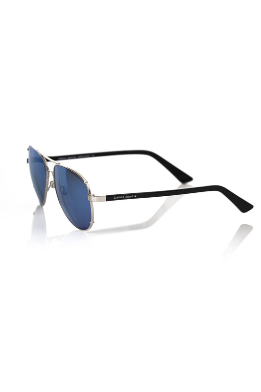 Frankie Morello Aviator-Style Metallic Frame Sunglasses