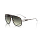 Frankie Morello Elegant Shield Sunglasses with Havana Profile