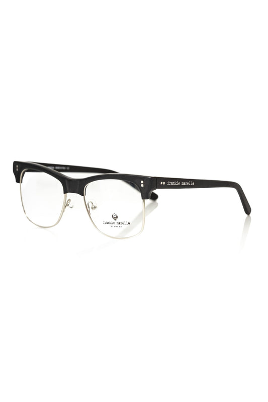 Frankie Morello Sleek Clubmaster Metal Frame Eyeglasses