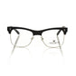 Frankie Morello Sleek Clubmaster Metal Frame Eyeglasses