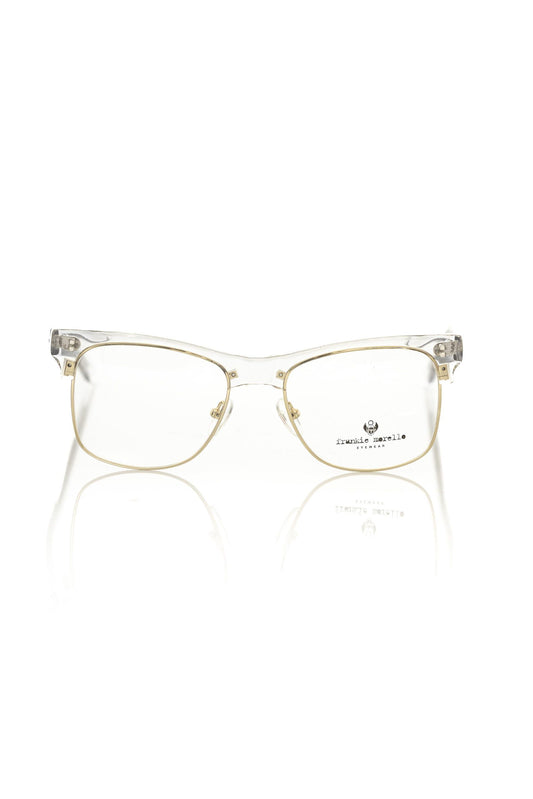 Frankie Morello Elegant Gold-Tone Clubmaster Eyeglasses