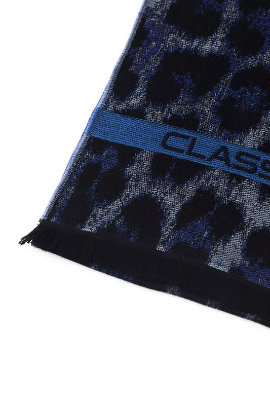 Cavalli Class Blue Wool Scarf