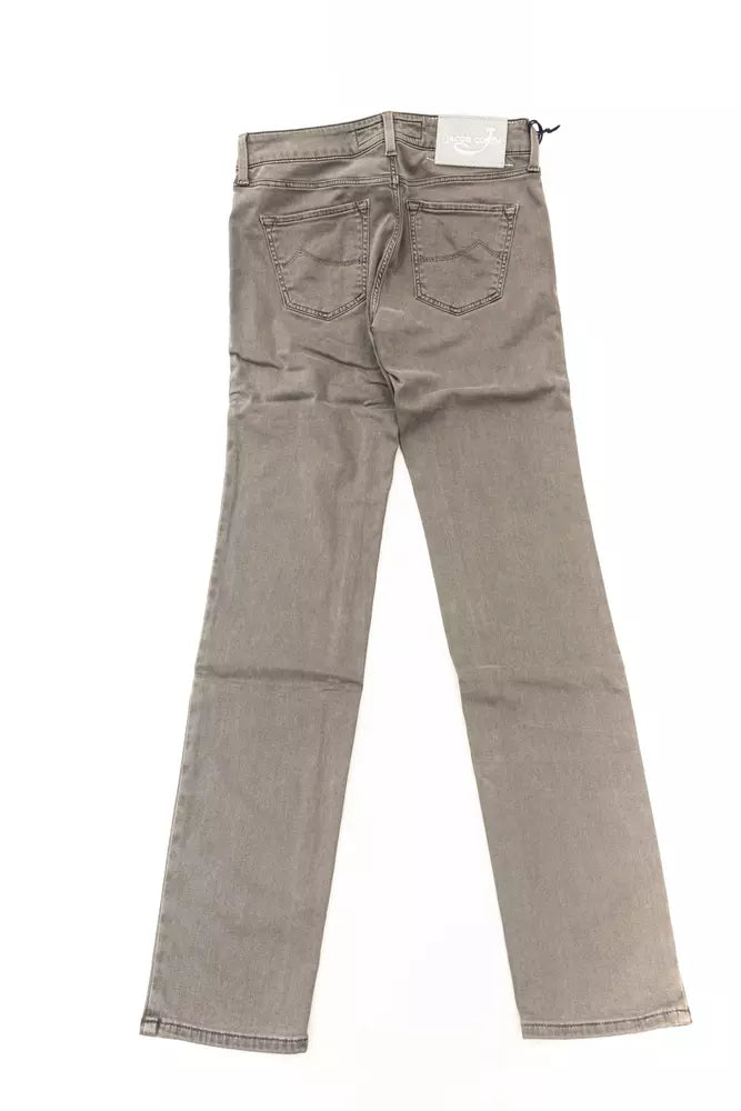Jacob Cohen Gray Cotton-Like Jeans & Pant