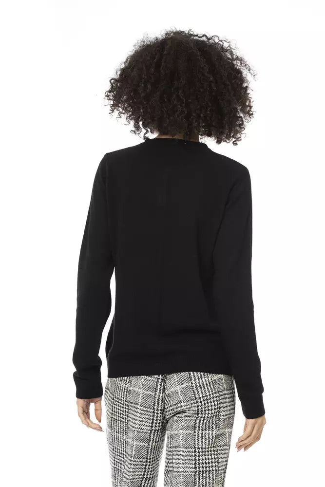 Baldinini Trend Elegant Long Sleeve Monogram Sweater