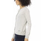 Baldinini Trend Chic Gray Wool-Blend Monogrammed Sweater