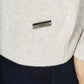 Baldinini Trend Chic Gray Wool-Blend Monogrammed Sweater
