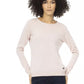 Baldinini Trend Chic Pink Crew Neck Wool-Blend Sweater