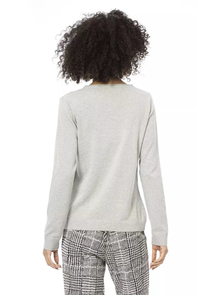 Baldinini Trend Elegant Crew Neck Wool-Blend Sweater