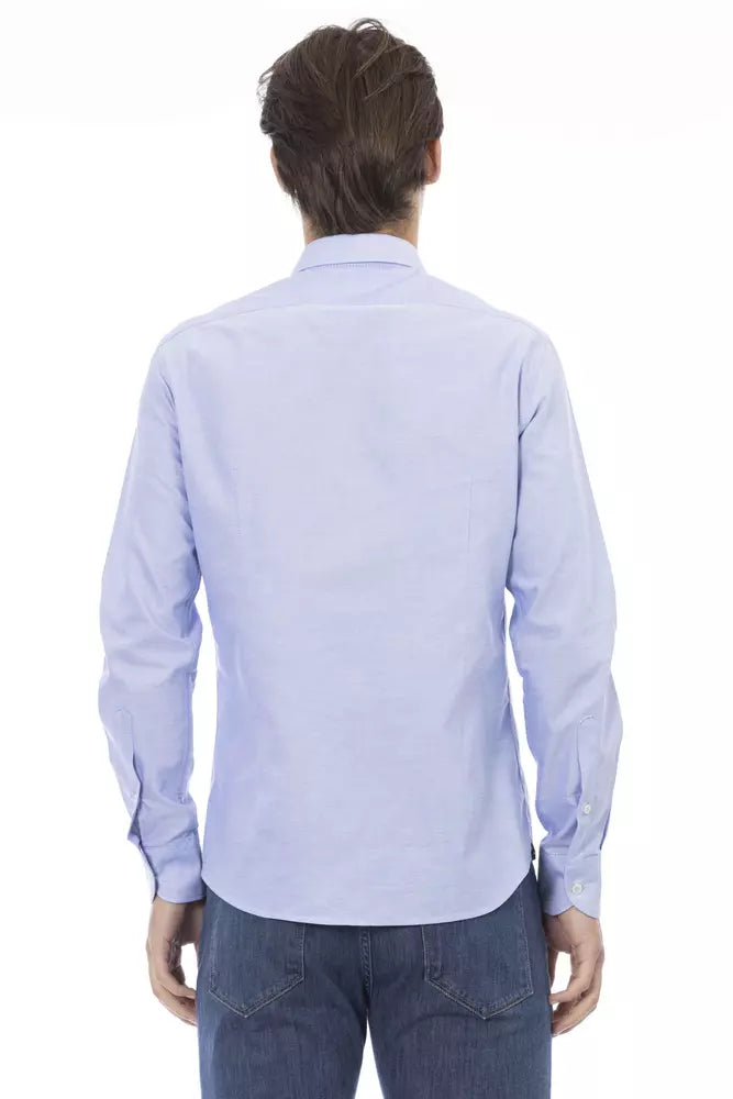 Baldinini Trend Elegant Light Blue Cotton Shirt