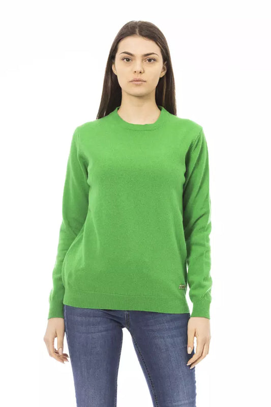 Baldinini Trend Emerald Elegance Wool-Cashmere Sweater