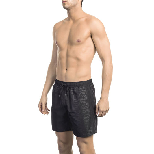 Bikkembergs Chic Side Print Swim Shorts for the Modern Man