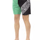 Bikkembergs Elegant Green Swim Shorts with Side Print