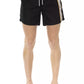 Bikkembergs Sleek Black Swim Shorts with Sporty Tape Detail