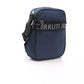Cerruti 1881 Elegant Blue Nylon-Leather Messenger Bag