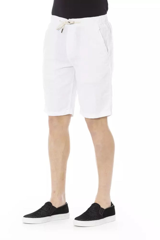 Baldinini Trend Elegant White Cotton Bermuda Shorts