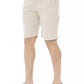 Baldinini Trend Beige Cotton Bermuda Shorts with Drawstring Closure