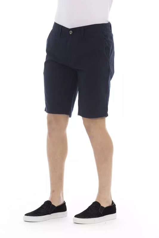 Baldinini Trend Elegant Bermuda Shorts in Solid Blue