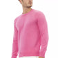Alpha Studio Elegant Crewneck Long Sleeve Pink Sweater