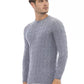 Alpha Studio Elegant Light Blue Crewneck Sweater
