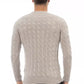 Alpha Studio Classic Beige Crewneck Luxury Sweater
