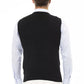 Alpha Studio Elegant V-Neck Vest in Fine Rib Knit