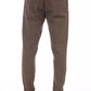 Distretto12 Elegant Brown Cotton Blend Trousers