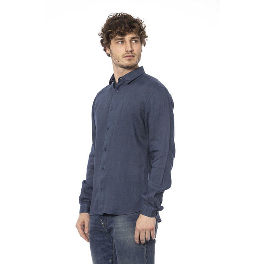 Distretto12 Elegant Blue Linen Shirt for Men