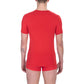 Bikkembergs Vibrant Red Cotton Crew Neck Tee Twin Pack