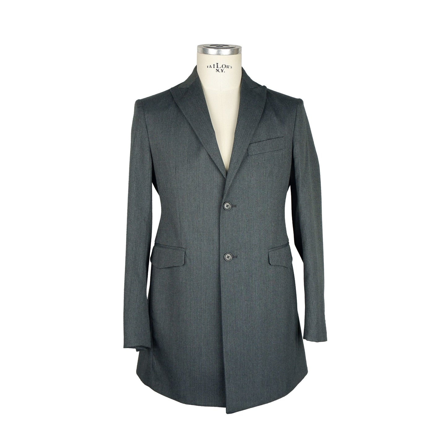 Emilio Romanelli Elegant Gray Wool Blend Men's Short Coat