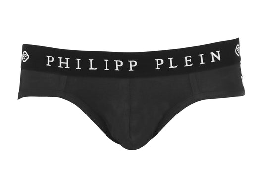 Philipp Plein Sleek Black Boxer Duo with Designer Flair