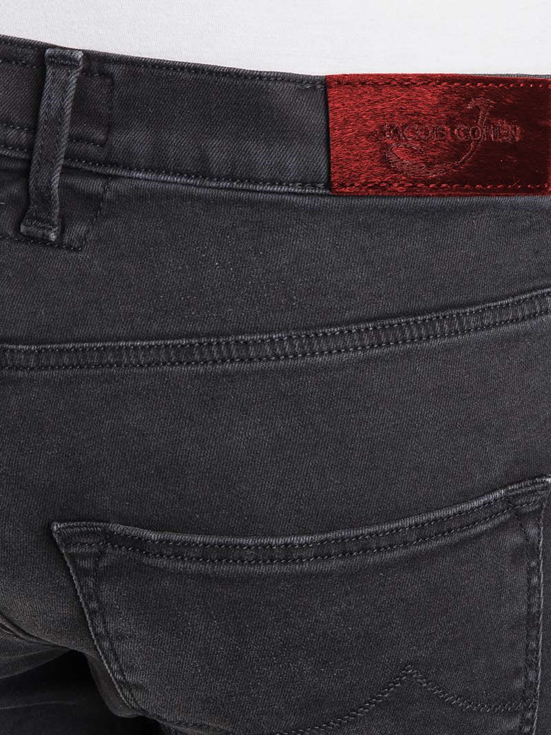 Jacob Cohen Black Cotton Karen Jeans with Pony Skin Patch
