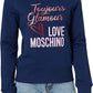 Love Moschino Chic Blue Emblem Sweatshirt