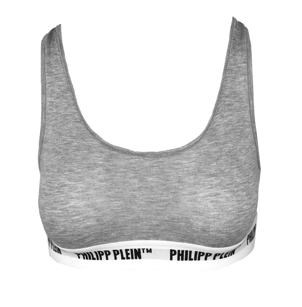 Philipp Plein Chic Grey Logo Band Thongs - Two-piece Set