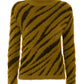Imperfect Elegant Striped High Collar Sweater