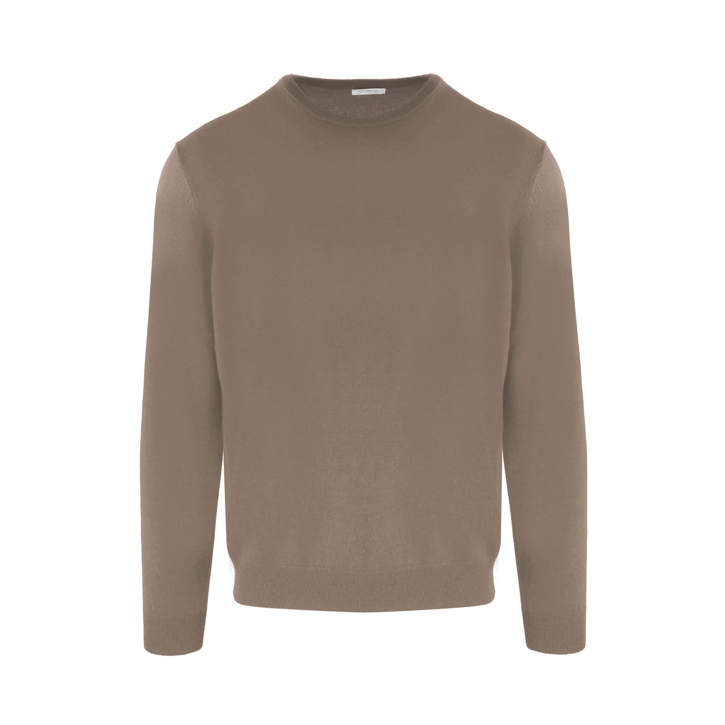 Malo Elegant Beige Cashmere Round Neck Sweater