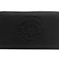 Plein Sport Sleek Black Zip Wallet with Logo