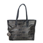 Plein Sport Sleek Black Designer Shopping Bag with Logo Print
