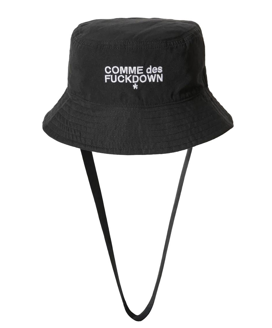 Comme Des Fuckdown Sleek Black Fisherman Hat with Signature Stitching