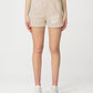 Pharmacy Industry Chic Beige Cotton Shorts with Logo Accent