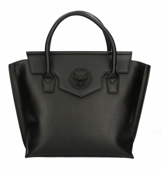 Plein Sport Sleek Designer Black Handbag with Magnetic Closure
