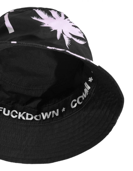 Comme Des Fuckdown Palm-Printed Fisherman Hat with Embroidered Detail