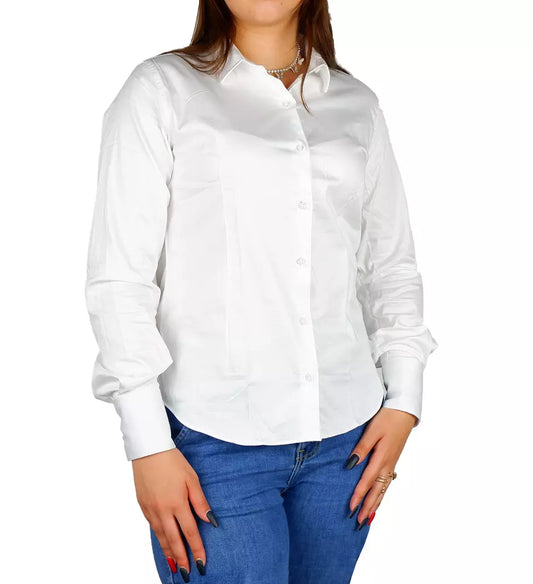 Made in Italy Elegant Satin Cotton Milano Shirt