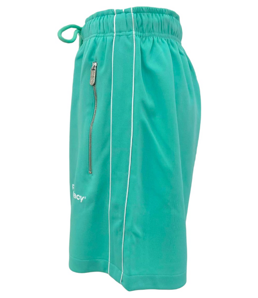 Pharmacy Industry Chic Green Bermuda Shorts with Side Stripes