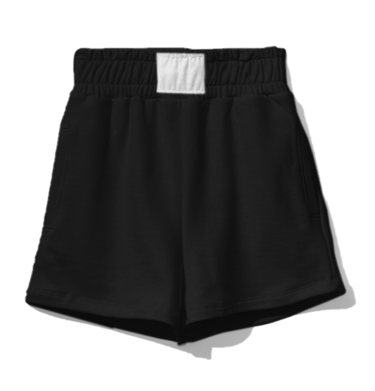 Comme Des Fuckdown Chic Stretch Cotton Shorts with Logo Accents