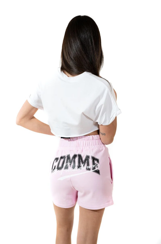 Comme Des Fuckdown Chic Stretch Cotton Logo Shorts