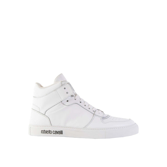 Roberto Cavalli Elevate Your Style with High-End White Sneakers